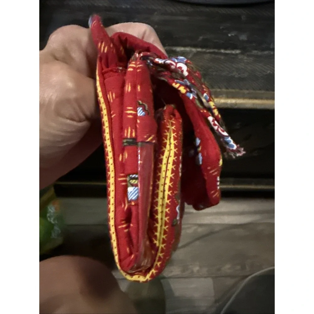 Vintage Vera Bradley 90's Provincial Red Crossbody/Tri Fold Wallet - NICE!